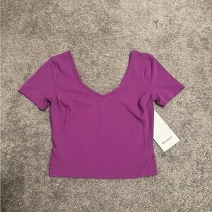 lululemon Align V-Neck Tee- Vivid Plum